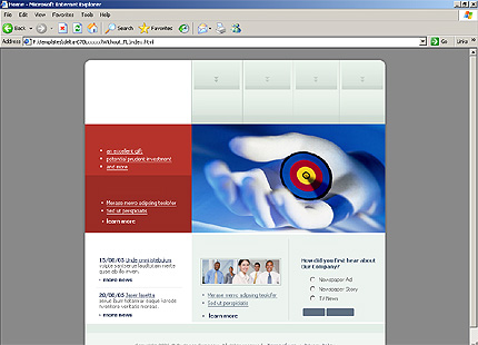 HTML HOMEPAGE SCREENSHOT