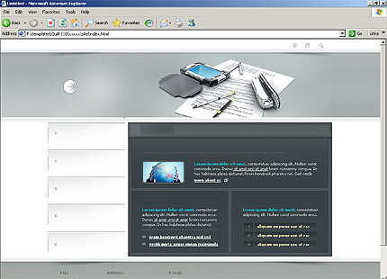 HTML HOMEPAGE SCREENSHOT