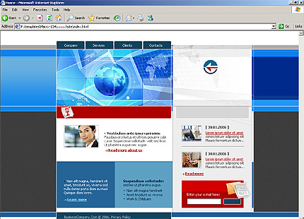 HTML HOMEPAGE SCREENSHOT