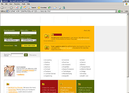 HTML HOMEPAGE SCREENSHOT