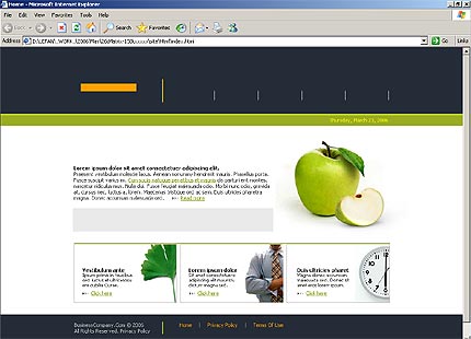 HTML HOMEPAGE SCREENSHOT