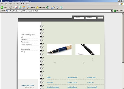 HTML HOMEPAGE SCREENSHOT