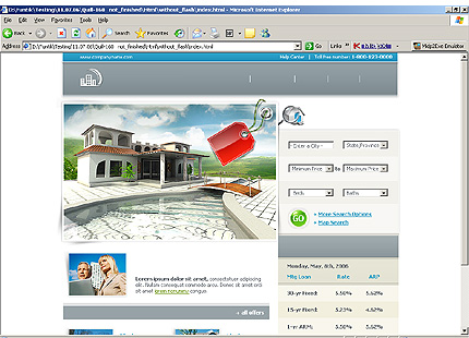 HTML HOMEPAGE SCREENSHOT