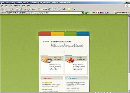 HTML HOMEPAGE SCREENSHOT