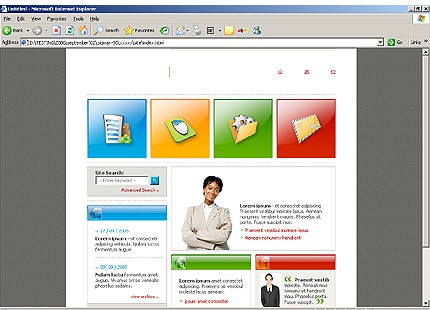 HTML HOMEPAGE SCREENSHOT