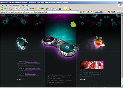 HTML HOMEPAGE SCREENSHOT