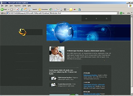 HTML HOMEPAGE SCREENSHOT