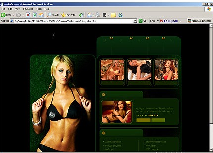 HTML HOMEPAGE SCREENSHOT