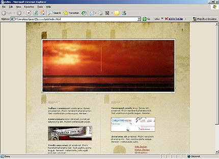 HTML HOMEPAGE SCREENSHOT