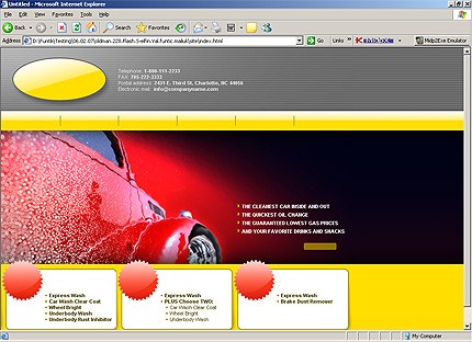 HTML HOMEPAGE SCREENSHOT