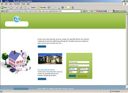 HTML HOMEPAGE SCREENSHOT