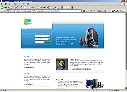 HTML HOMEPAGE SCREENSHOT