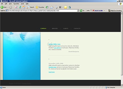 HTML HOMEPAGE SCREENSHOT