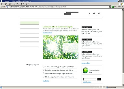 HTML HOMEPAGE SCREENSHOT