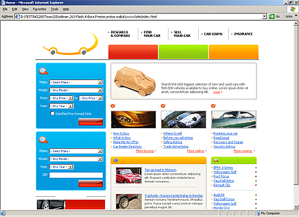 HTML HOMEPAGE SCREENSHOT