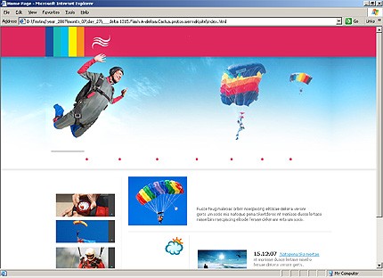 HTML HOMEPAGE SCREENSHOT