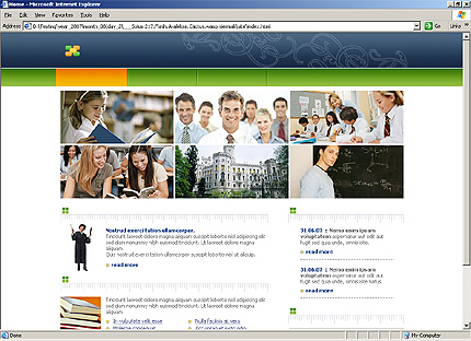 HTML HOMEPAGE SCREENSHOT