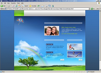 HTML HOMEPAGE SCREENSHOT