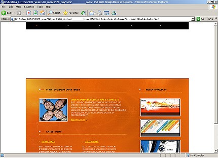 HTML HOMEPAGE SCREENSHOT