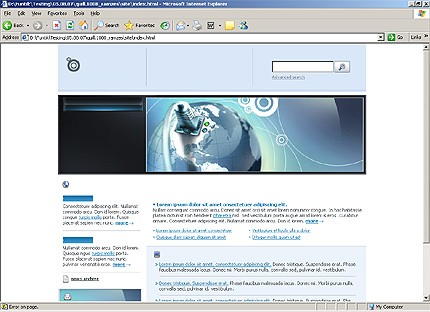 HTML HOMEPAGE SCREENSHOT