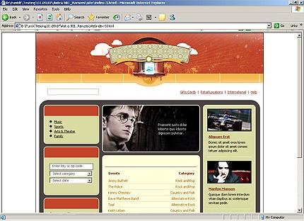 HTML HOMEPAGE SCREENSHOT