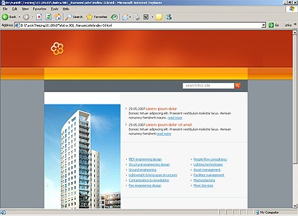 HTML HOMEPAGE SCREENSHOT