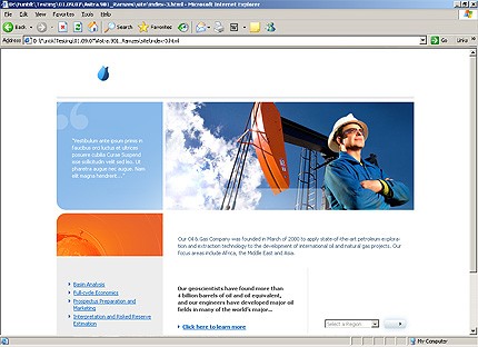 HTML HOMEPAGE SCREENSHOT