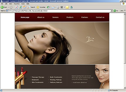 HTML HOMEPAGE SCREENSHOT