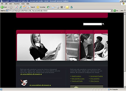 HTML HOMEPAGE SCREENSHOT