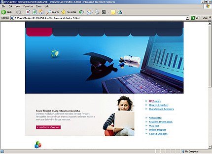 HTML HOMEPAGE SCREENSHOT