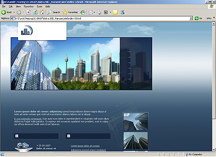 HTML HOMEPAGE SCREENSHOT