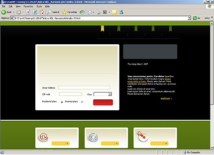 HTML HOMEPAGE SCREENSHOT