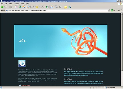 HTML HOMEPAGE SCREENSHOT