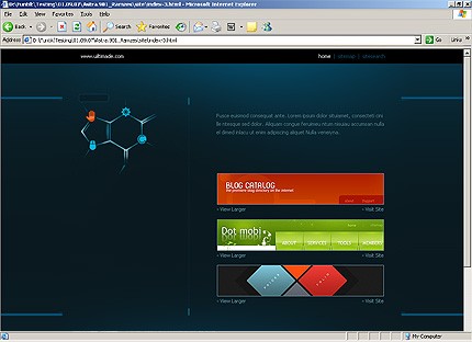 HTML HOMEPAGE SCREENSHOT