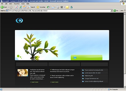 HTML HOMEPAGE SCREENSHOT