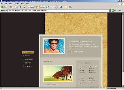 HTML HOMEPAGE SCREENSHOT