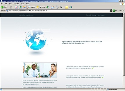 HTML HOMEPAGE SCREENSHOT