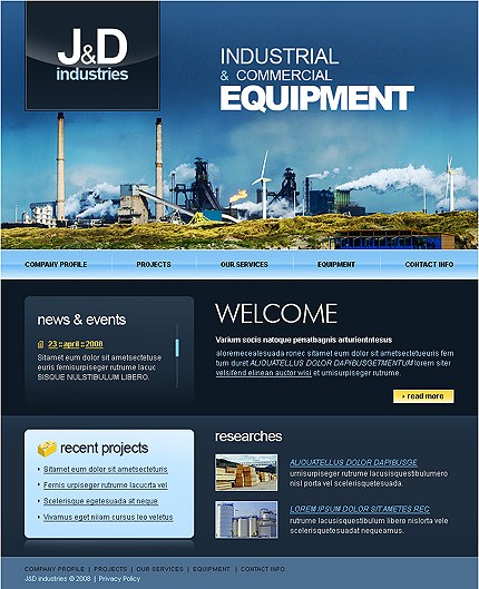 Industrial Site Template Web