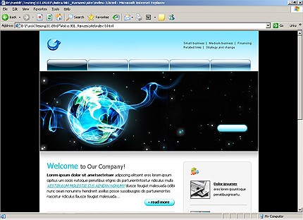 HTML HOMEPAGE SCREENSHOT