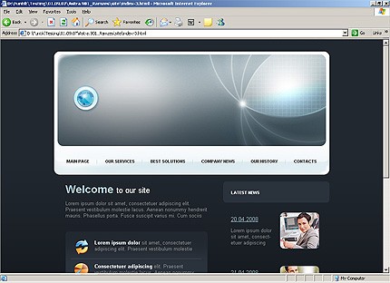 HTML HOMEPAGE SCREENSHOT