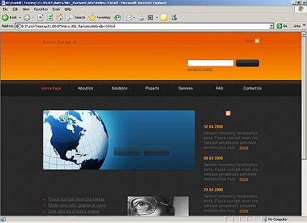 HTML HOMEPAGE SCREENSHOT