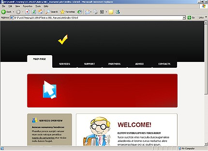 HTML HOMEPAGE SCREENSHOT