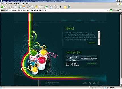 HTML HOMEPAGE SCREENSHOT