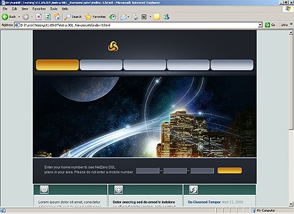 HTML HOMEPAGE SCREENSHOT