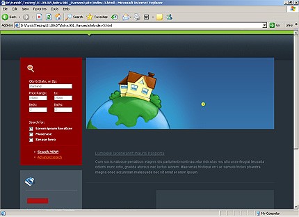 HTML HOMEPAGE SCREENSHOT