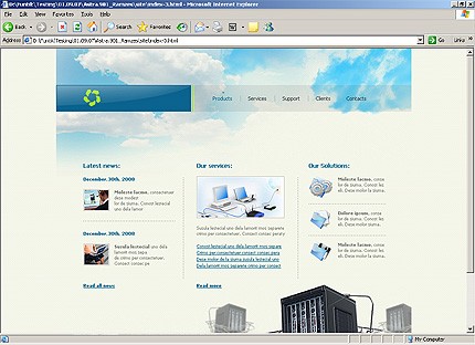 HTML HOMEPAGE SCREENSHOT