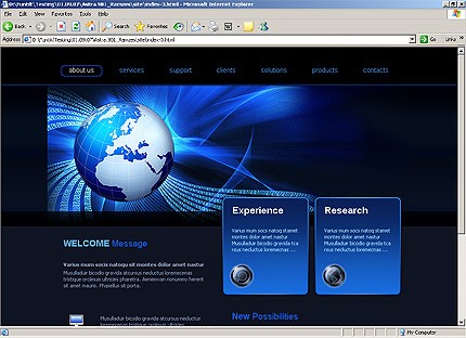 HTML HOMEPAGE SCREENSHOT