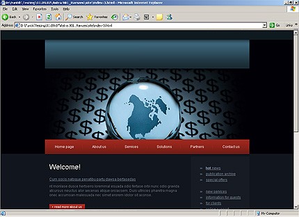 HTML HOMEPAGE SCREENSHOT