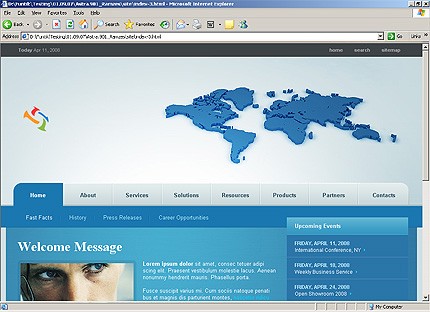 HTML HOMEPAGE SCREENSHOT