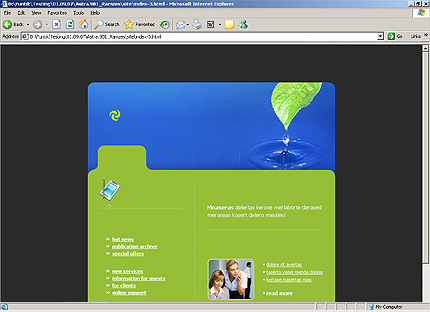 HTML HOMEPAGE SCREENSHOT